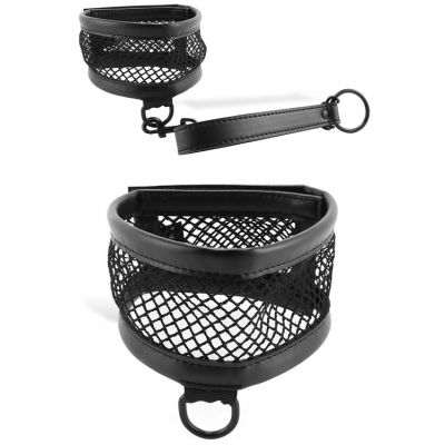 Sex Mischief Fishnet Collar Chain Leash