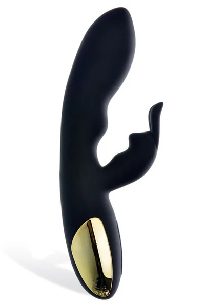 Adam and Eve Gold-Plated Silicone 8" Midnight Rabbit Vibrator — image 10 of 25