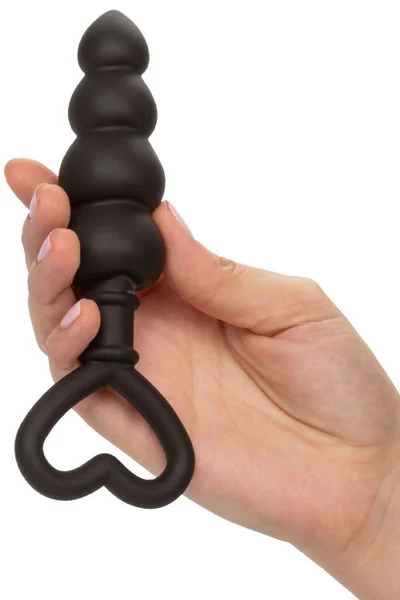 California Exotic 6.1" Graduated Silicone Butt Plug with Heart Handle — image 12 of 12