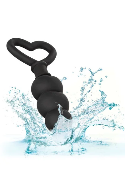 California Exotic 6.1" Graduated Silicone Butt Plug with Heart Handle — image 8 of 12