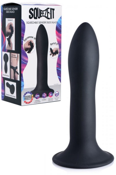 Squeeze-It Squeezable Slender Silicone 5.3" Dildo