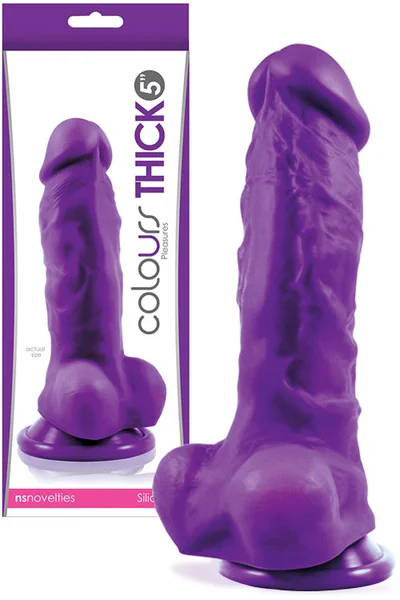 nsnovelties 5" Thick Purple Silicone Dong — image 5 of 6