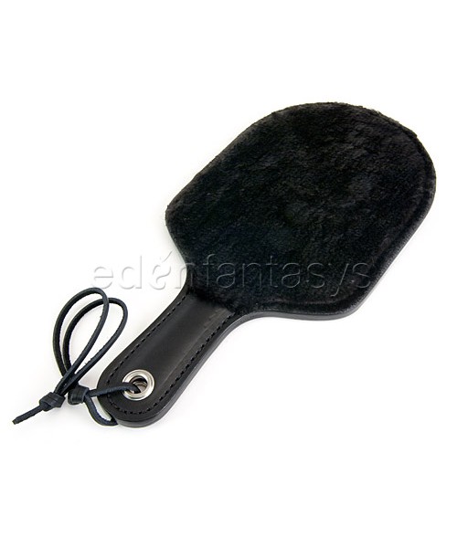 Leather paddle with fleece