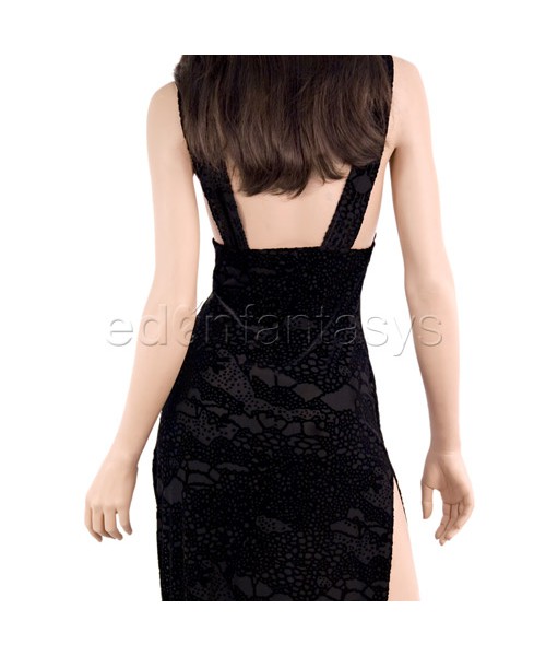 Velvet forest evening gown