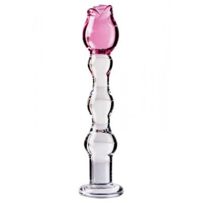 Icicles Rose Shaped Glass Dildo No 12
