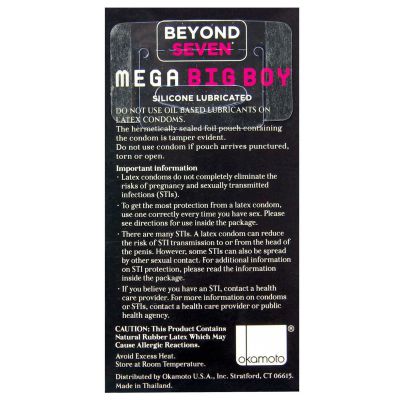 Beyond Seven Mega Big Boy Condom Pack Of 12