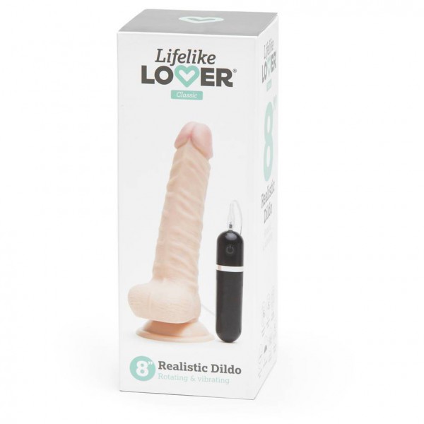 Lifelike Lover Classic Realistic Rotating Dildo Vibrator 8 Inch