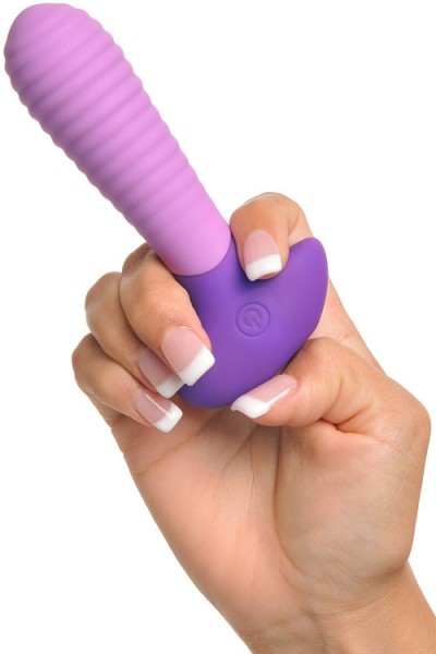 Pipedream Women's Vibrating Ribbed Silicone 4.7" Butt Plug