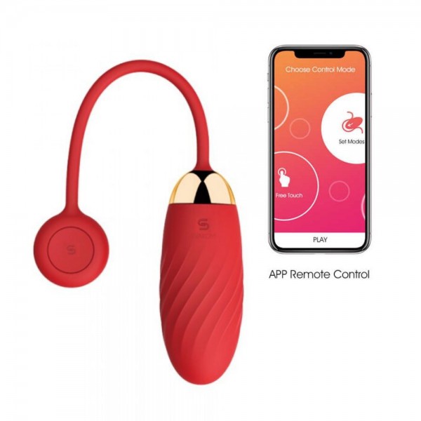 Svakom Ella Ribbed Silicone Bullet with App