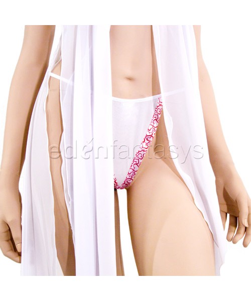 Random hearts gown and g-string