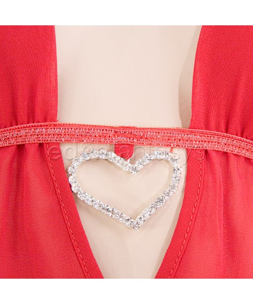 Big hearted camisole and g-string
