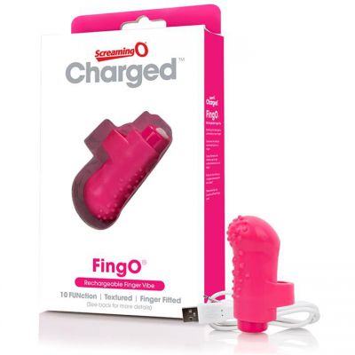 Charged FingO Rechargeable Finger Vibe by Screaming O Pink