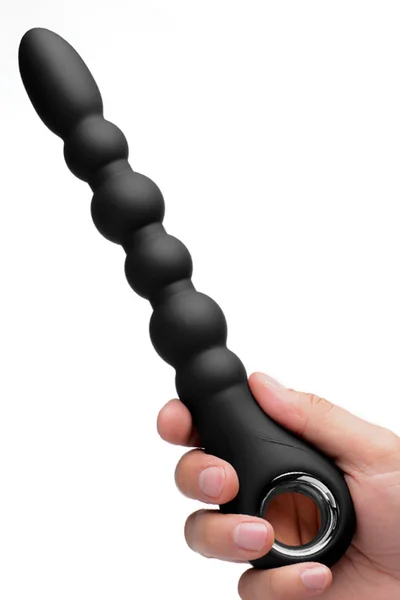 Master Series 11" Vibrating Flexible Silicone Anal Beads — image 8 of 10