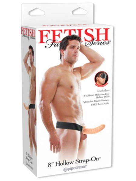 Fetish Fantasy 8 in. Hollow Strap On Black