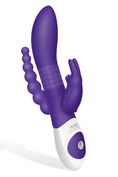 The Rabbit Company 8" Beaded G-Spot, Clitoral & Anal USB-Rechargeable Silicone Vibrator