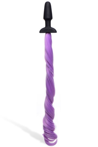 Tailz 4.3" Silicone Butt Plug with Long Pony Tail