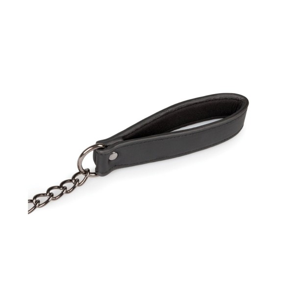 Easy Toys Faux Leather Collar w/Nipple Chains
