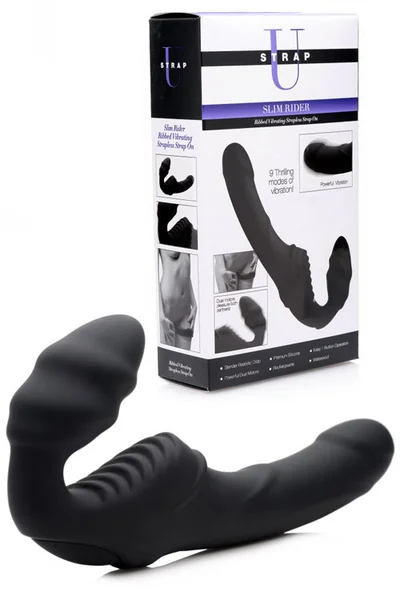 Strap U Rechargeable Vibrating 8.5" Silicone Strapless Strap On — image 7 of 12