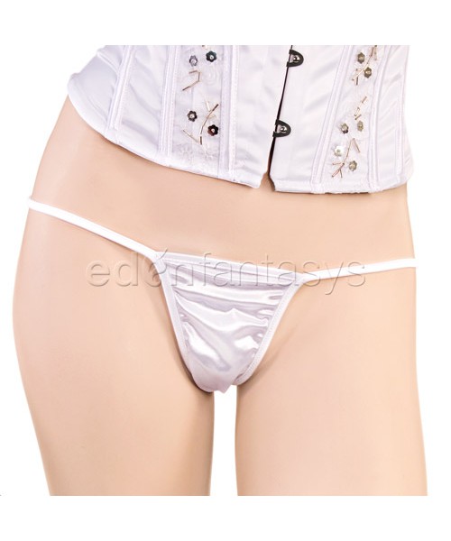Sequin seduction corset and g-string
