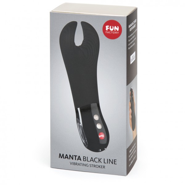 Fun Factory Manta Black Rechargeable Vibrating Male Stroker