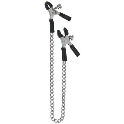 Adjustable Micro Plier Nipple Clamps w Link Chain