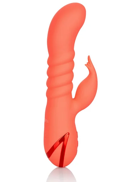 California Exotic Thrusting Ribbed Silicone 7.9" Rabbit Vibrator — image 9 of 18