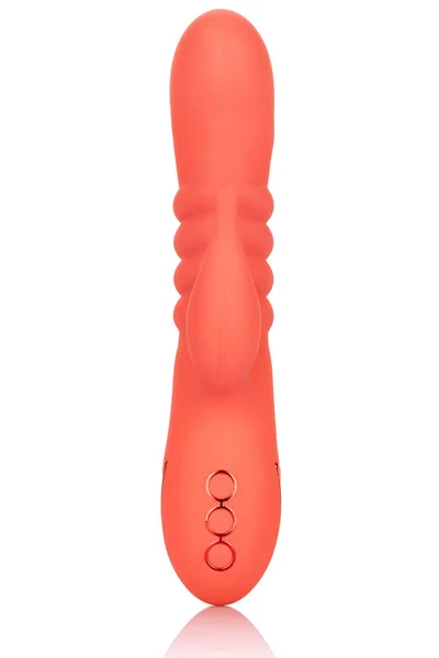 California Exotic Thrusting Ribbed Silicone 7.9" Rabbit Vibrator — image 14 of 18