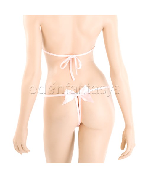 Strappy bikini top with g-string
