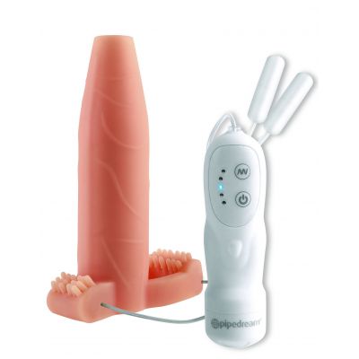 Real Feel Twin Teazer Vibrating Hollow Strap on
