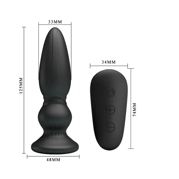Powerful Vibrating Anal Plug (Black) — image 10 of 11