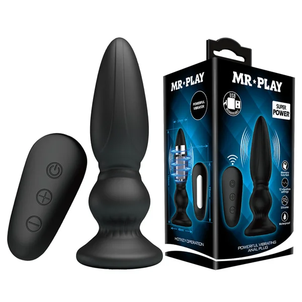 Powerful Vibrating Anal Plug (Black) — image 9 of 11