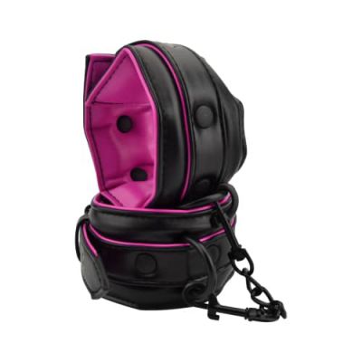Bound to Please Pink 038 Black Wrist Cuffs
