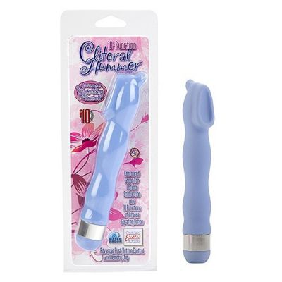 10 Function Waterproof Clitoral Hummer Blue