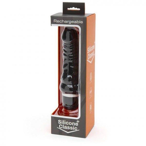 Silicone 7 Function Girthy Realistic Rechargeable Vibrator 5.5 Inch