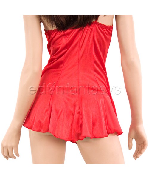 Satin and lace chemise set