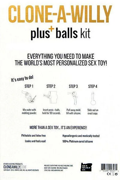 US Novelties Clone A Willy's Vibrating Casting Kit Plus Balls — image 7 of 8