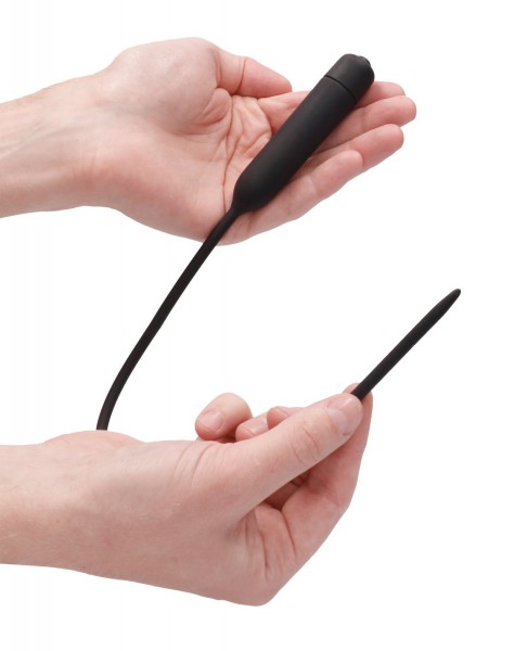 Shots Ouch Extra Long Urethral Sounding Silicone Vibrating Bullet Plug
