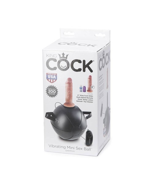 Vibrating sexercise ball with dildo