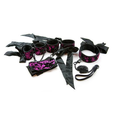 Satin and brocade fetish set