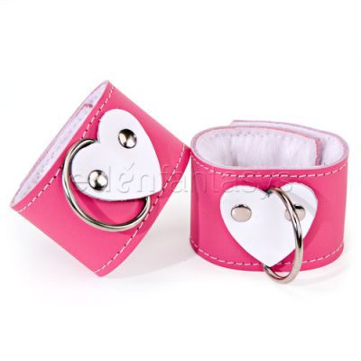 Pink heart wrist restraints