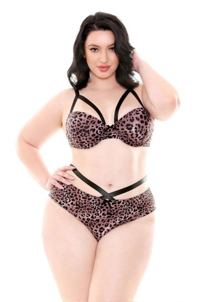 Curve - Jocelyn Cutout Bra & Panty Set (3X/4X)