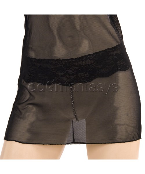 Lycra net chemise set