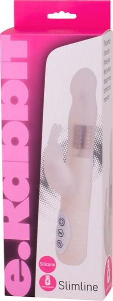 e.Rabbit Slimline Rabbit Vibrator (White)