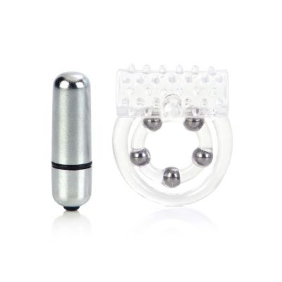 California Exotic Vibrating Couple s Ring with Stroker Beads