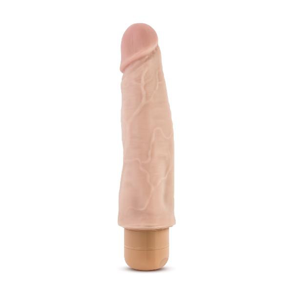 Dr Skin Cock Vibe 14 8in Vibrating Cock Beige — image 2 of 6