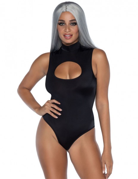 Leg Avenue Wet Look Spandex Keyhole Bodysuit