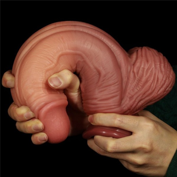 Nature Cock - Thick 10 Inch Dual Layer Silicone Dildo