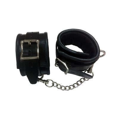 Rouge Black Padded Wrist Cuffs Black
