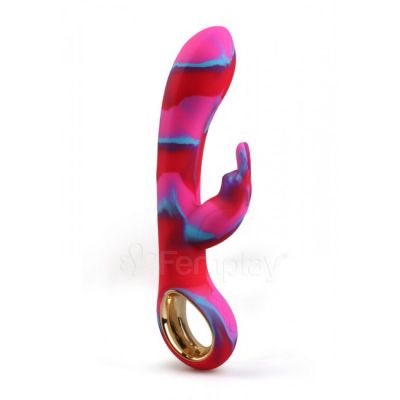 Colourful Camo Dini Heating Rabbit Vibrator Pink