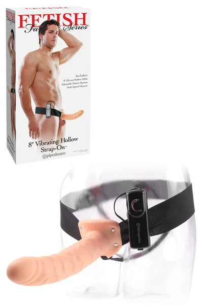 Pipedream 8" Vibrating Hollow Strap-On — image 8 of 11